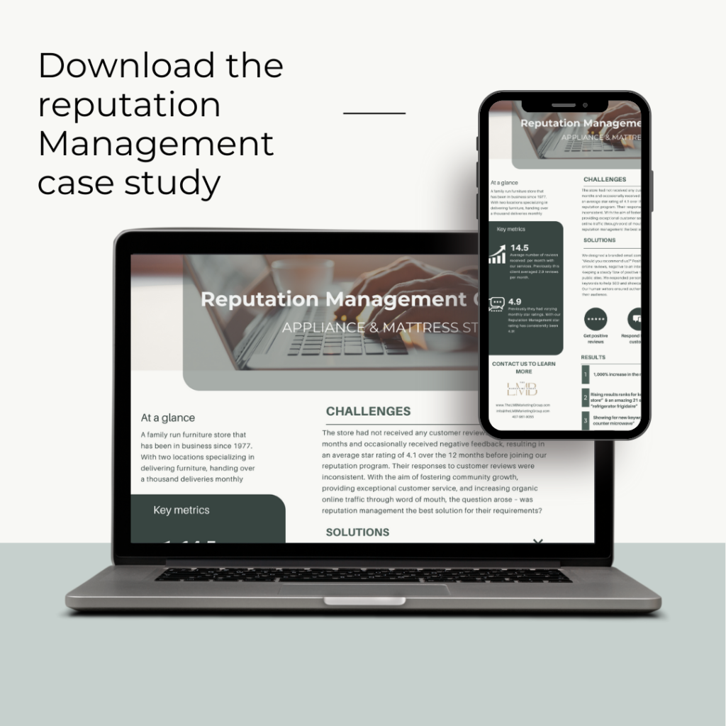 Example of a Reputation Management Case study to generate leads