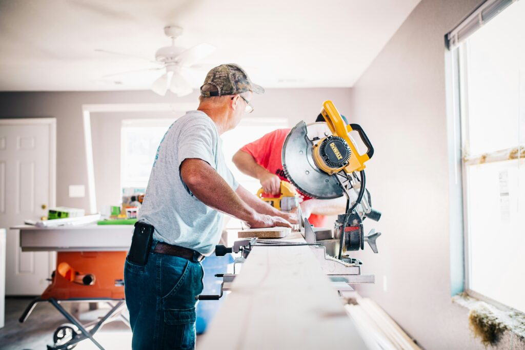 Home service Contractor building something in someones house